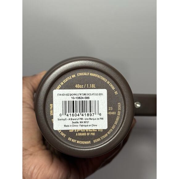 Authentic Stanley Limited Edition CHOCOLATE GOLD 40oz Quencher Tumbler BNWT BNIB - Picture 9 of 10